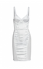 Burberry White Silk Mesh Cut Out Boudoir Bodycon Dress