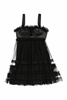 Burberry Black Seer Ruffle Tulle Bustier Dress