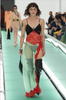 Gucci Black Red Green Patent Lace Sheer High Slit Slip Dress Gown SS2020