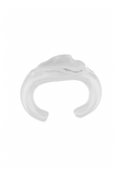 Balenciaga Clear Glass Sculptural Cuff Bracelet