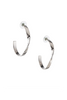 St.John Silver Sculptural Curled Hoop Earrings