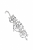 Christian Dior x Galliano Silver Crystal Heart Bow Logo Charm Embellished Choker Necklace