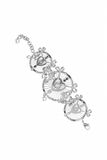 Christian Dior x Galliano Silver Crystal Heart Bow Logo Charm Embellished Choker Necklace