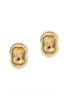 Givenchy Gold Yellow Gemstone Oversized Stud Earrings