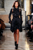 Emilio Pucci Black Lace Ruffle High Neckline Bow Victorian Dress FW2011