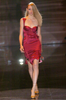Gucci Red Pink Velvet Cut Out Sheer Top Runway SS2005