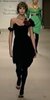 Vivienne Westwood Black One Shoulder Corset Asymmetric Cocktail Dress Gown Gold Label Fall 2000