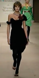Vivienne Westwood Black One Shoulder Corset Asymmetric Cocktail Dress Gown Gold Label Fall 2000