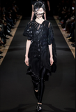 Junya Watanabe Black Cut Out Swirl Top & Skirt Dress Fall 2014