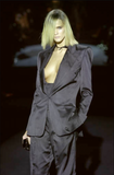 Saint Laurent YSL by Tom Ford Black Oversized Satin Silk Tailored Le Smoking Tuxedo Suit Spring 2001