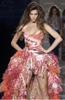 Roberto Cavalli Red Pink White Diamond Print Ruffle Silk Slip Dress Gown Spring 2004