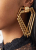 Gucci Gold Multi Dimensional Triangle Earrings - BOUTIQUE PURCHASE PRICE