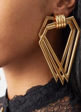 Gucci Gold Multi Dimensional Triangle Earrings - BOUTIQUE PURCHASE PRICE