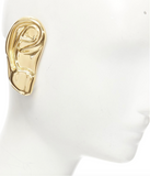 Gucci Gold Ear Set Right Side Has Gold Hoop Schiaparelli Style Earrings