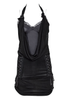 Christian Dior by John Galliano Black Silk Slip Lace Up Corset Halter Dress