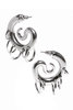 Panconesi Silver Pierced Serpent Swirl Hoop Earrings