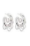 Panconesi Silver Pierced Serpent Swirl Hoop Earrings