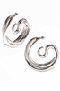 Panconesi Silver Large Triptych Swirl Earrings