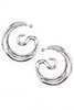 Panconesi Silver Large Triptych Swirl Earrings