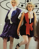 Vivienne Westwood Dark Blue Velvet Corset and Hoop Skirt Set from Autumn/Winter 1987 “Harris Tweed” collection