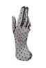 Vintage Black Polka Dot Opera Length Sheer Gloves