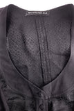 Balenciaga Black Silk Snakeskin Print Shirt Dress