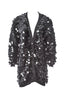 Sonia Rykiel Black Oversized Sequin Cardigan Oversized Beret Hat  - BOUTIQUE PURCHASE PRICE