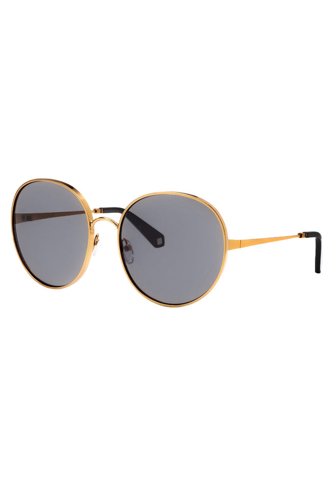 Sonia Rykiel Runway Oversized Gold Hippie Aviator 1970's Sunglasses