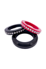 Sonia Rykiel Fuchsia Pink Black Bracelets with Diamonds