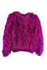 Sonia Rykiel Purple Magenta Pink Marabou Feather Jacket