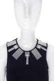 Markus Lupfer Black Dress with Mirror and Crystal Details