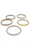 Vintage Metal Gold Silver Gunmetal Spike Stud "Madonna" Bangles - Set of 5
