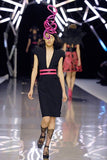 Vintage Black Silk Kimono Alexander McQueen Pink Satin Black Patent Leather Belt Spring 2008