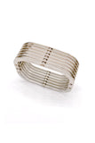 Mawi Silver Spike "Steam Punk" Cuff and Square Caged Bracelet