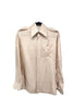 Ted Lapidus Beige Nude Sand Camel Silk Military Shirt