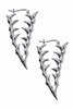Vintage Silver Teeth Claw V Earrings