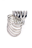 Thierry Mugler Silver Metallic Chrome Minimalistic Cut Out Swirl Cuff Bracelets