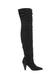 Office London Black Suede Thigh High Slouch Boots Size US 11