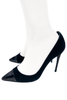 Tom Ford Black Suede Patent High Heel Pump Shoe Size 38.5