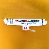 Saint Laurent Turmeric Silk Low Bow Blouse