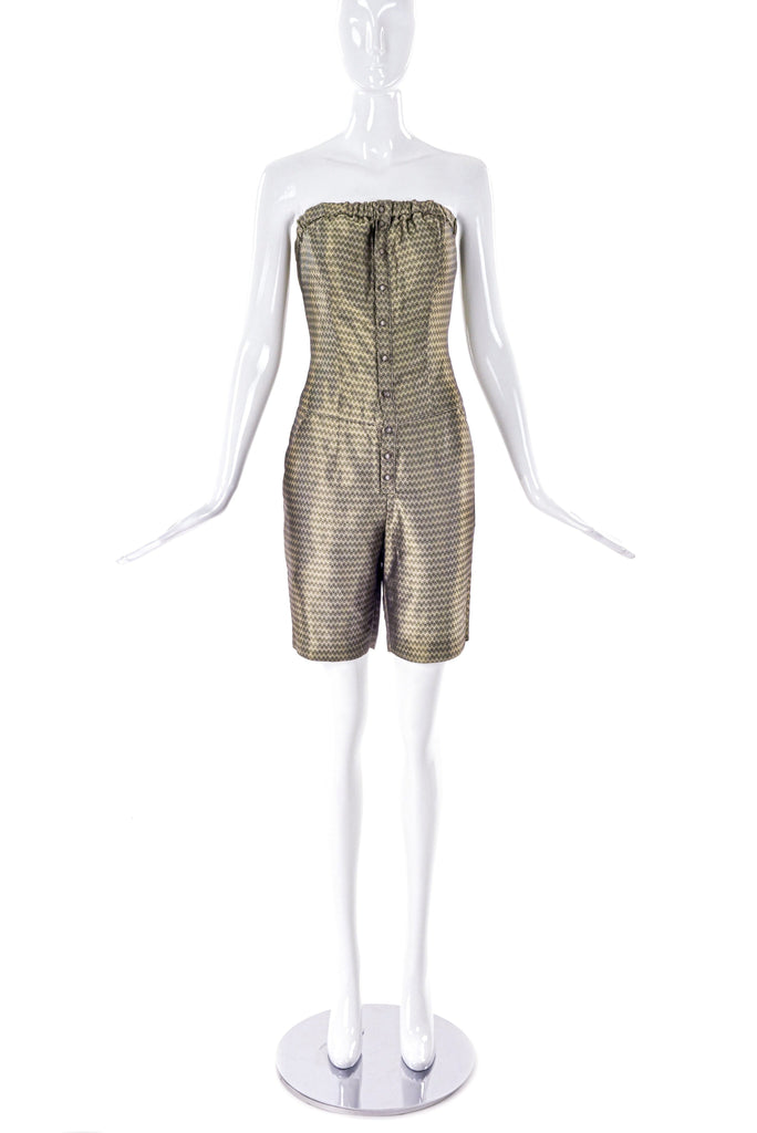"Undercover" Gold Jumpsuit with a Geometric Print - BOUTIQUE PURCHASE PRICE