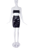 Emanuel Ungaro Black Shiny Patent Leather Mini Skirt