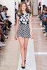 Emanuel Ungaro Black and White Floral and Graphic Print Mini Dress