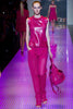 Versus Versace Fuchsia Pink Mesh and Floral Plastic Lace Top SS2013