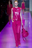 Versus Versace Fuchsia Pink Mesh and Floral Plastic Lace Top SS2013