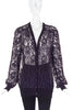 Valentino Aubergin Lace Cardigan
