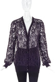 Valentino Aubergin Lace Cardigan
