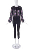 Valentino Chiffon Floral Print Blouse with Lurex Stripes - BOUTIQUE PURCHASE PRICE
