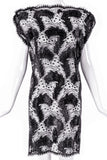 Valentino Vintage Black Sun, Moon & Stars Lace Mini Shift Dress