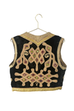 Vintage Jimi Hendrix Black Velvet with Gold Embroidery and Mirror Sequins